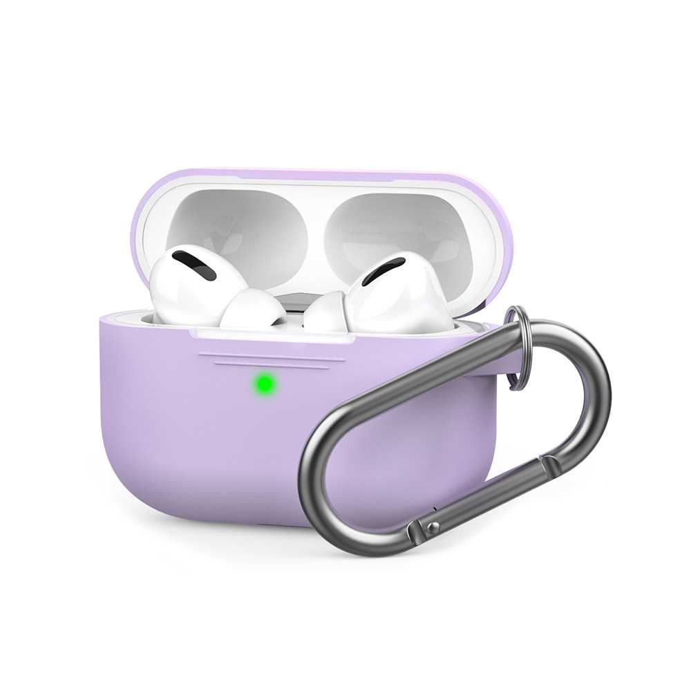 AhaStyle Full Cover Silicone Keychain Case for Airpods Pro - Lavender