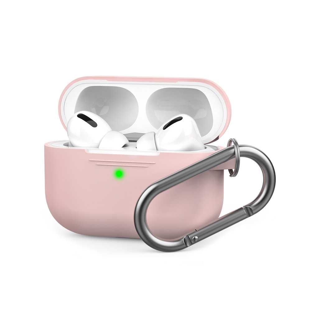 AhaStyle Full Cover Silicone Keychain Case for Airpods Pro - Pink