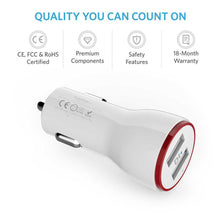 Anker PowerDrive 2 24W 2-Port Car Charger Micro - White