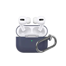 AhaStyle Full Cover Silicone Keychain Case for Airpods Pro - Navy Blue