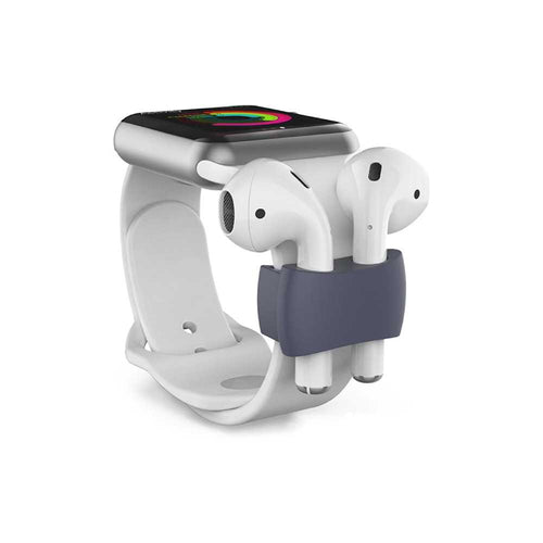 AhaStyle Silicone Watch Band Holder for Airpods - Navy Blue