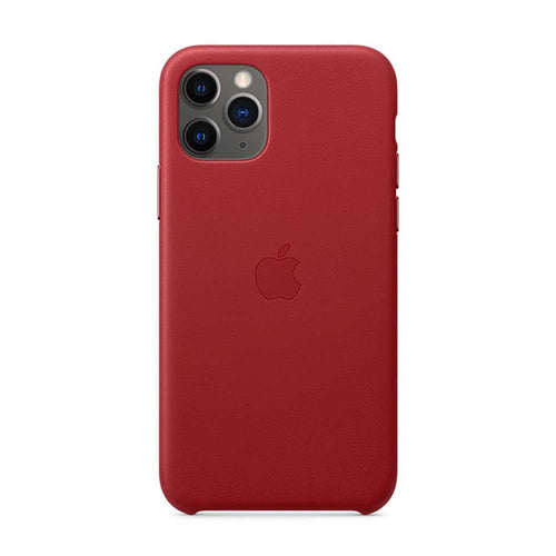 Apple iPhone 11 Pro Max Leather Case - Red