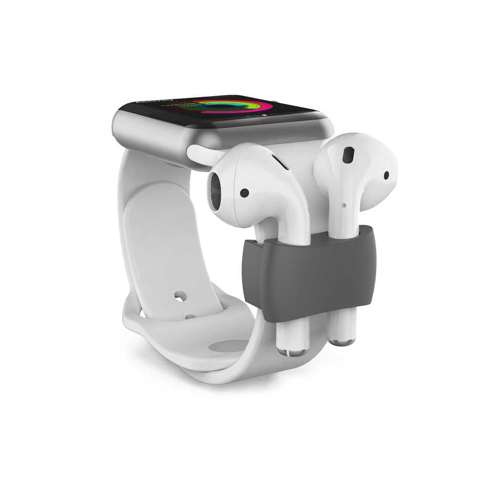 AhaStyle Silicone Watch Band Holder for Airpods - Gray