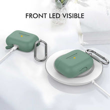 AhaStyle Full Cover Silicone Keychain Case for Airpods Pro - Midnight Green