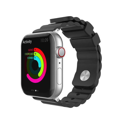 AhaStyle Rugged Design Premium Silicone Apple Watch Band 44mm - Black
